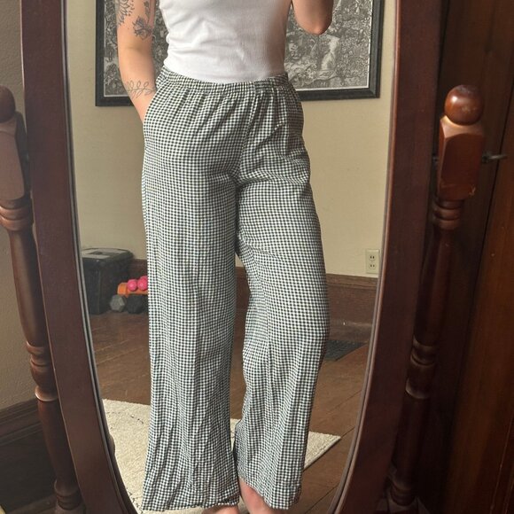 a new day Pants - A New Day Checkered Linen Pants